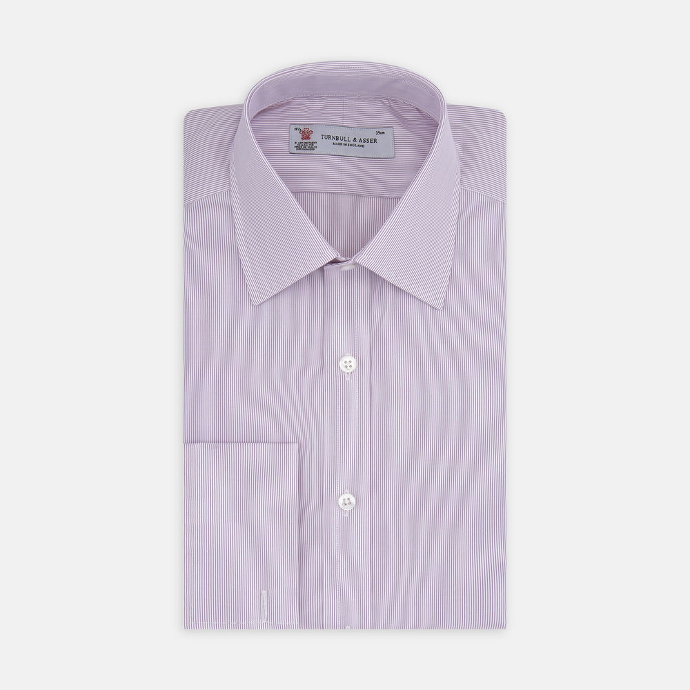 Hair Stripe Poplin Classic Fit Shirt with T & A Collar