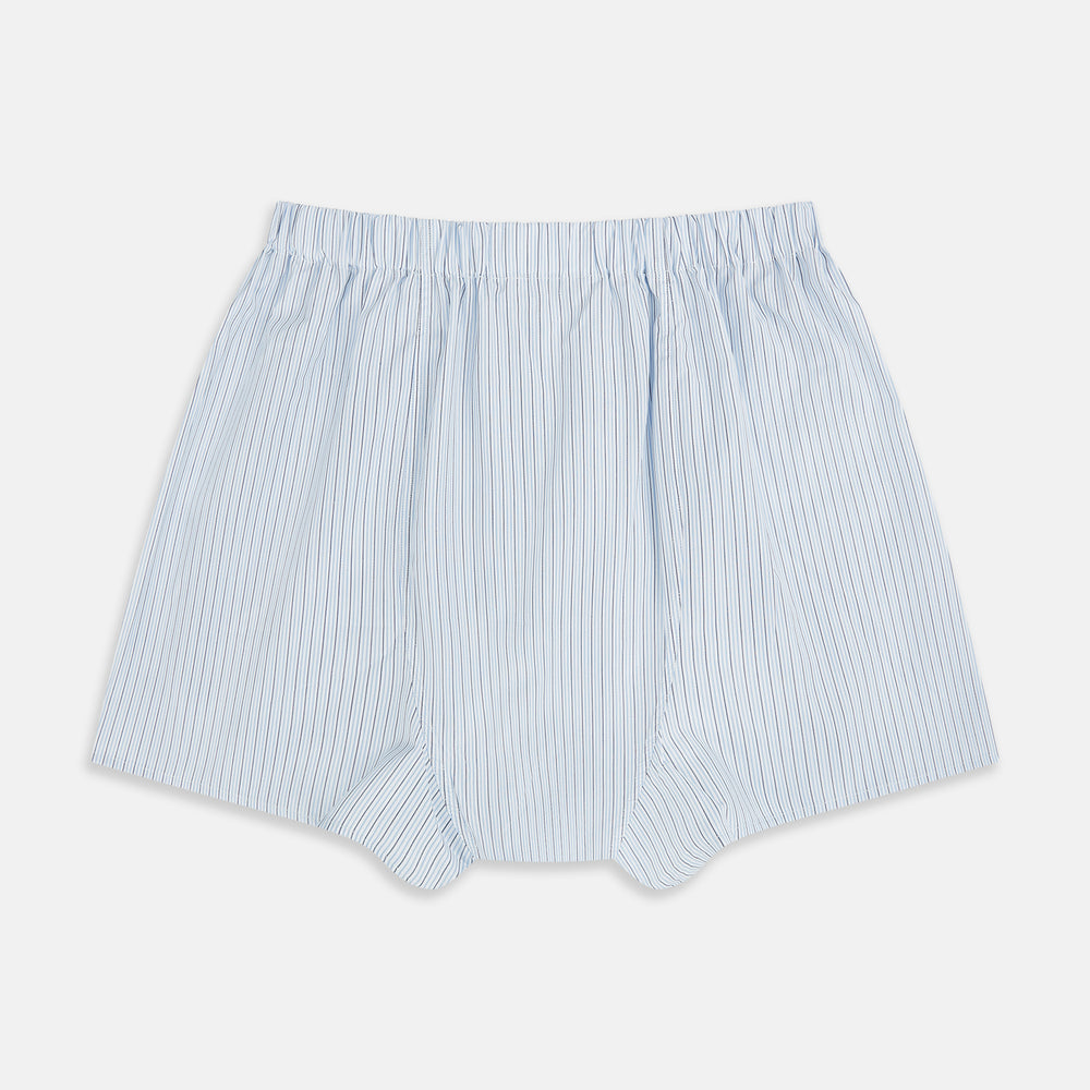 Blue Stripe Godfrey Boxer Shorts