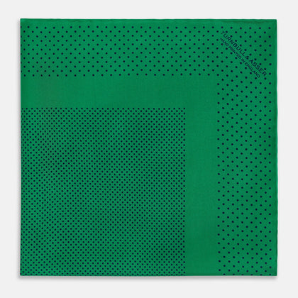 Green Dot Silk Pocket Square Image 2