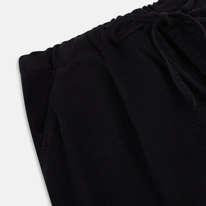 Navy Corduroy Miles Trousers Image 1