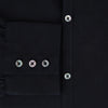 View 4 of product The DARK NAVY WINDSOR SHIRT by Turnbull & Asser is a long-sleeve shirt with a refined Windsor collar, showcasing classic British craftsmanship.