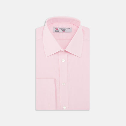 Pink End-on-End Shirt with T&A Collar and Double Cuffs