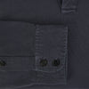 View 4 of product The Charcoal Rugby Polo Shirt by Turnbull & Asser is a pure cotton, long-sleeve polo in charcoal grey, featuring a collared open V-neck with no buttons, displayed flat on a white background.