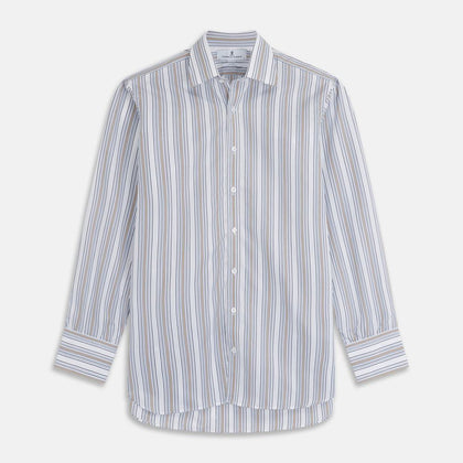Sand Multi Stripe Cotton Fabric
