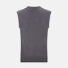 Slate Grey V-neck Cashmere Vest