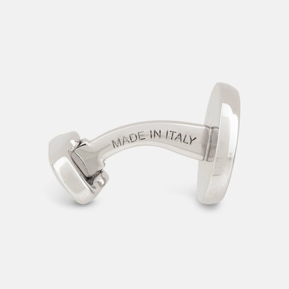 Navy Gemstone Circle Cufflinks