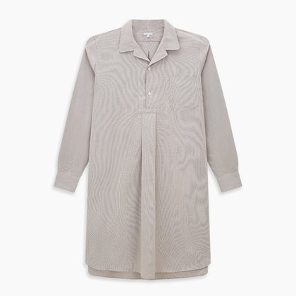 Brown Micro Check Quarzo Nightshirt Image 5