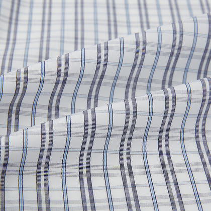 Navy and Blue Multi Tattersall Westminster Shirt Image 7