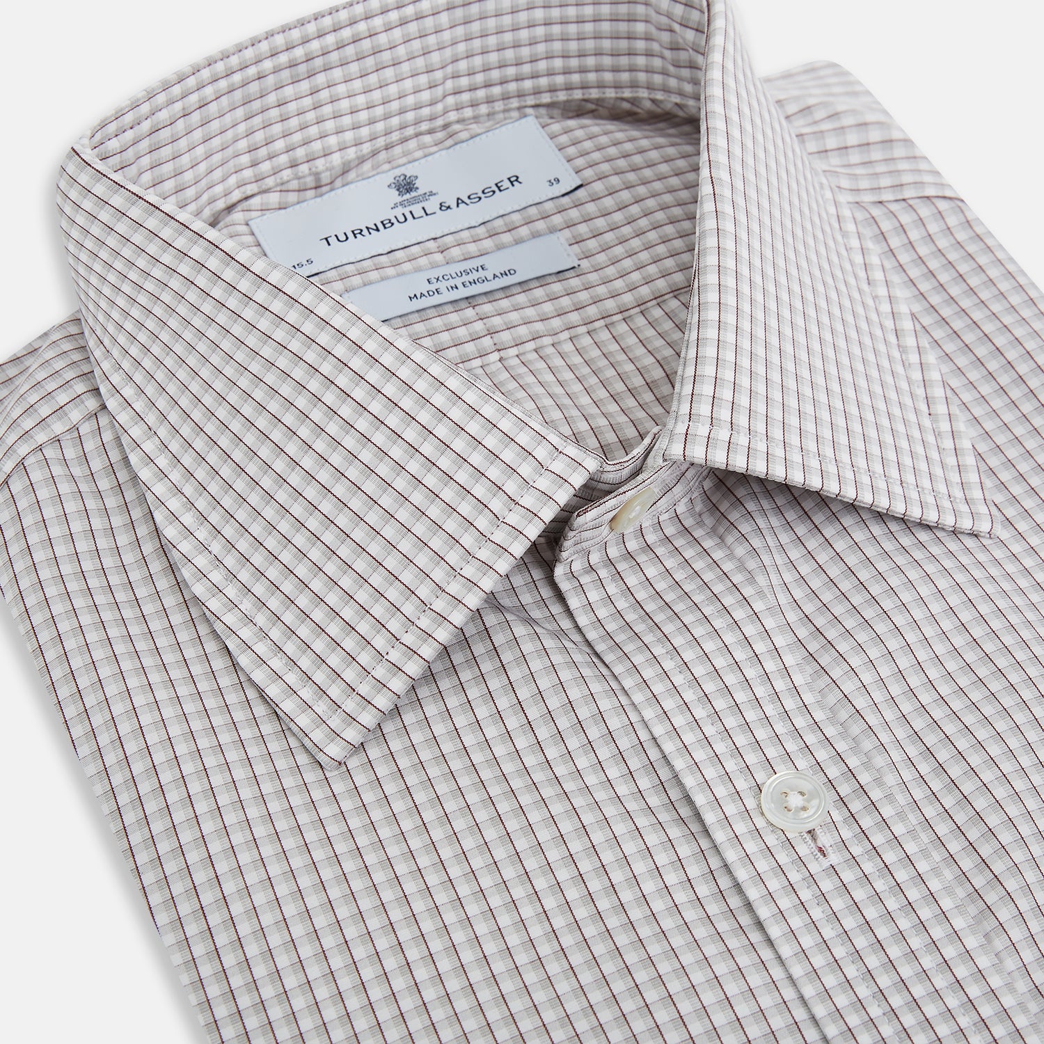 Grey Micro Shadow Check Mayfair Shirt