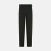 View 9 of product The Forest Green Henry B Trousers by Turnbull & Asser feature a minimalist straight-leg design in a wool/cashmere blend with belt loops and button closure, shown against a plain white background.