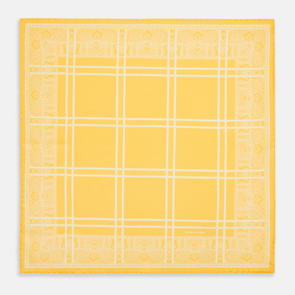 Banana Paisley Bandana Patterned Silk Pocket Square