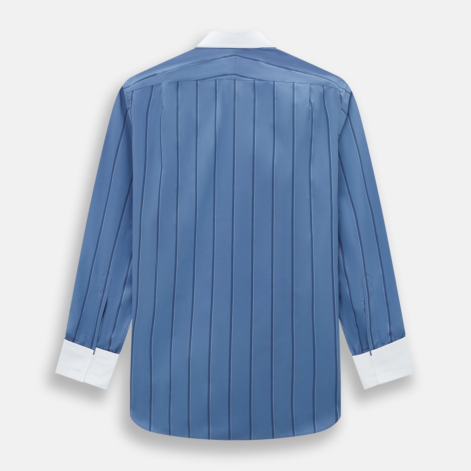 Image 3 of product Steel Grey Track Stripe Shirt with Contrast T&A Collar and Cuffs