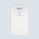 Tailored Fit Two-Fold 120 White Cotton Shirt with Kent Collar and Double Cuffs