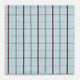 The Turnbull & Asser Burgundy Combination Check Hand-Rolled Handkerchief, featuring a light blue plaid with thin gray lines and bold dark red stripes, is displayed flat against a white background.