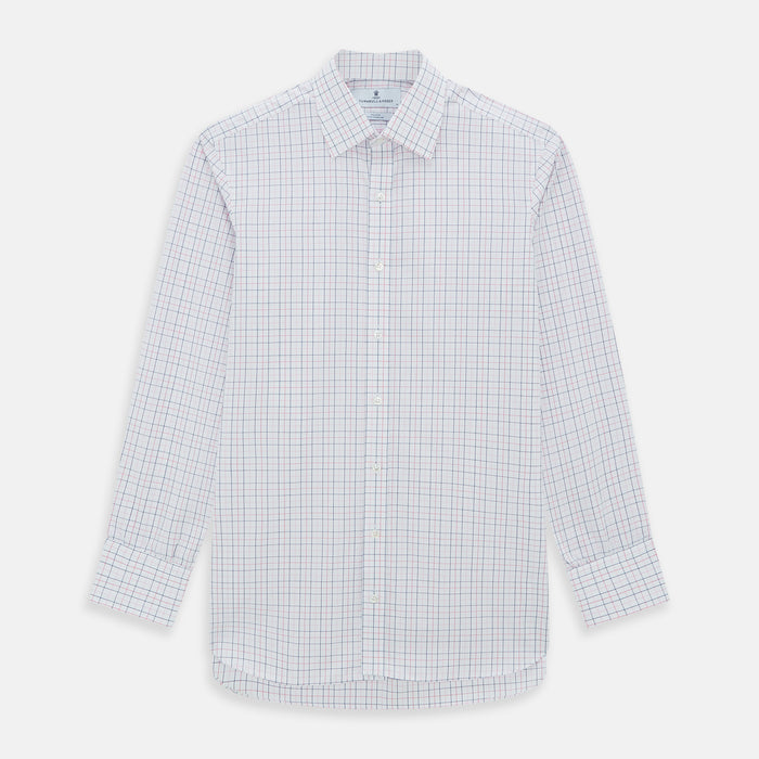 Pink Overlay Grid Check Mayfair Shirt