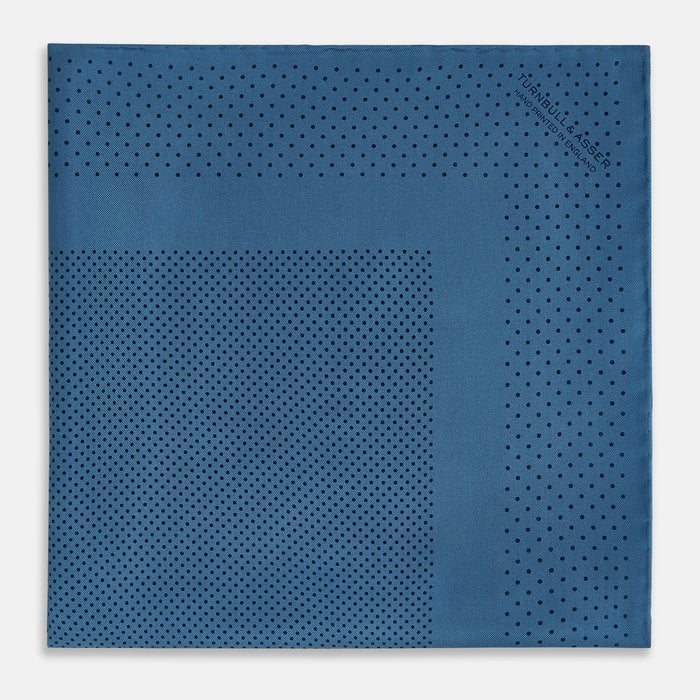 Blue Dot Silk Pocket Square Image 2