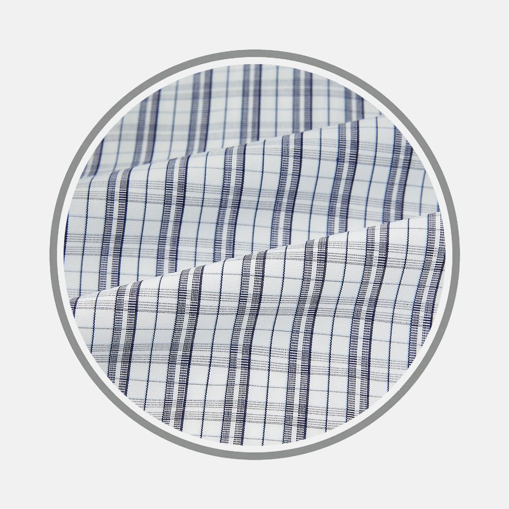 Navy Multi Check Fabric