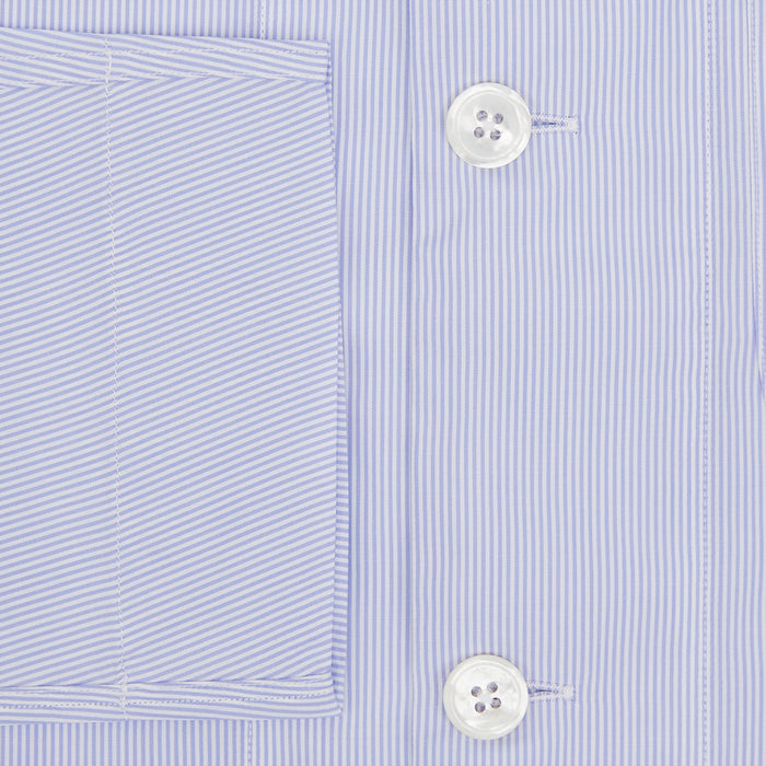 Pale Blue Hairline Stripe Pyjama Shirt Image 3