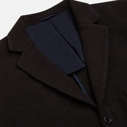 Dark Chocolate Knitted Cambridge Blazer