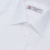 View 2 of product The Turnbull & Asser White Herringbone Superfine Cotton Shirt with T&A collar and 3-button cuffs is perfect for pairing with statement ties or elevating minimalist looks.