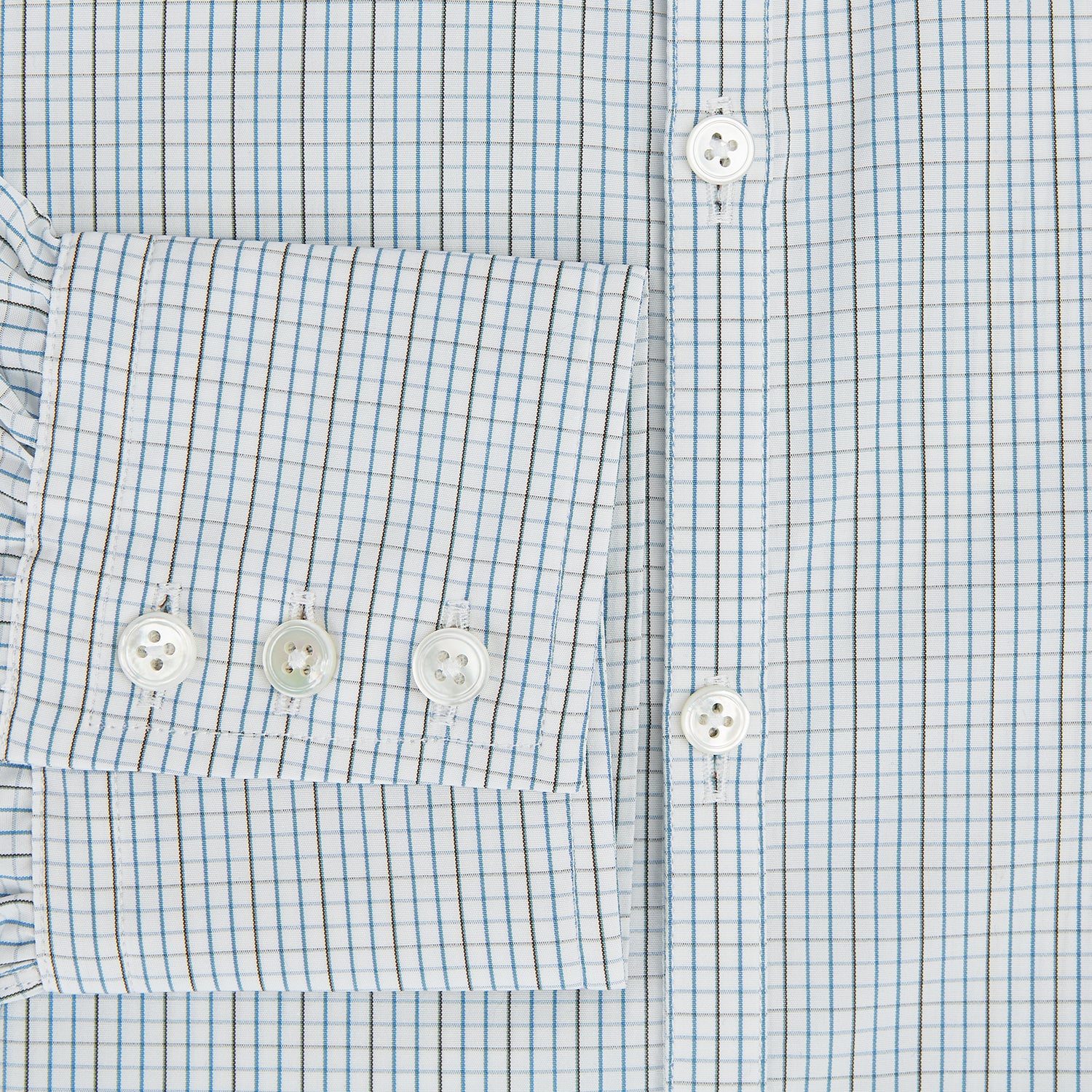 Image 4 of product Pale Blue and Navy Grid Check Westminster Shirt