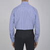 View 3 of product The Turnbull & Asser Mid-Blue Gingham Check Shirt features a T&A collar and 3-button cuffs, crafted from soft cotton and displayed against a plain white background.