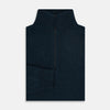 View 4 of product A dark green melange cashmere half-zip jumper by Turnbull & Asser, featuring a long-sleeve, mock neck design with a simple, classic look and no visible patterns or logos, displayed against a plain white background.