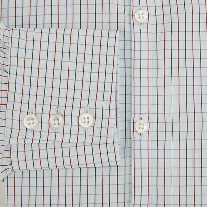 Forest Melange and Red Overlay Grid Check Westminster Shirt Image 3