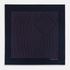 Navy and Purple Stripe Silk Pocket Square