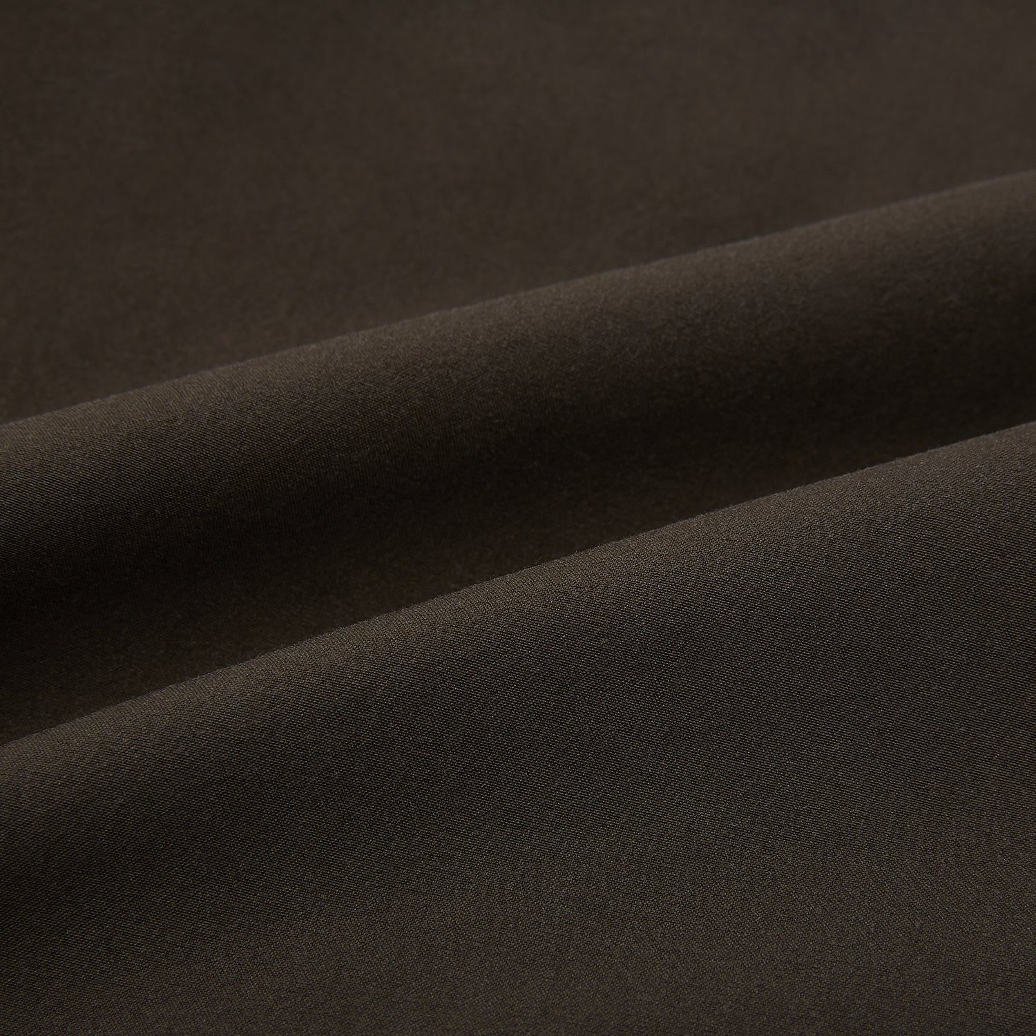 View 15 of product A pair of straight-leg Moss Green Winston Trousers by Turnbull & Asser in high-twist cotton with belt loops, button closure, and side pockets, displayed on a plain white background.