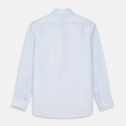 Tailored Fit Light Blue Cotton Shirt with Kent Collar and 3-Button Cuffs Image 4