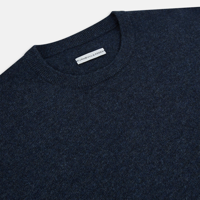 Midnight Blue Cashmere Round Neck Jumper Image 1