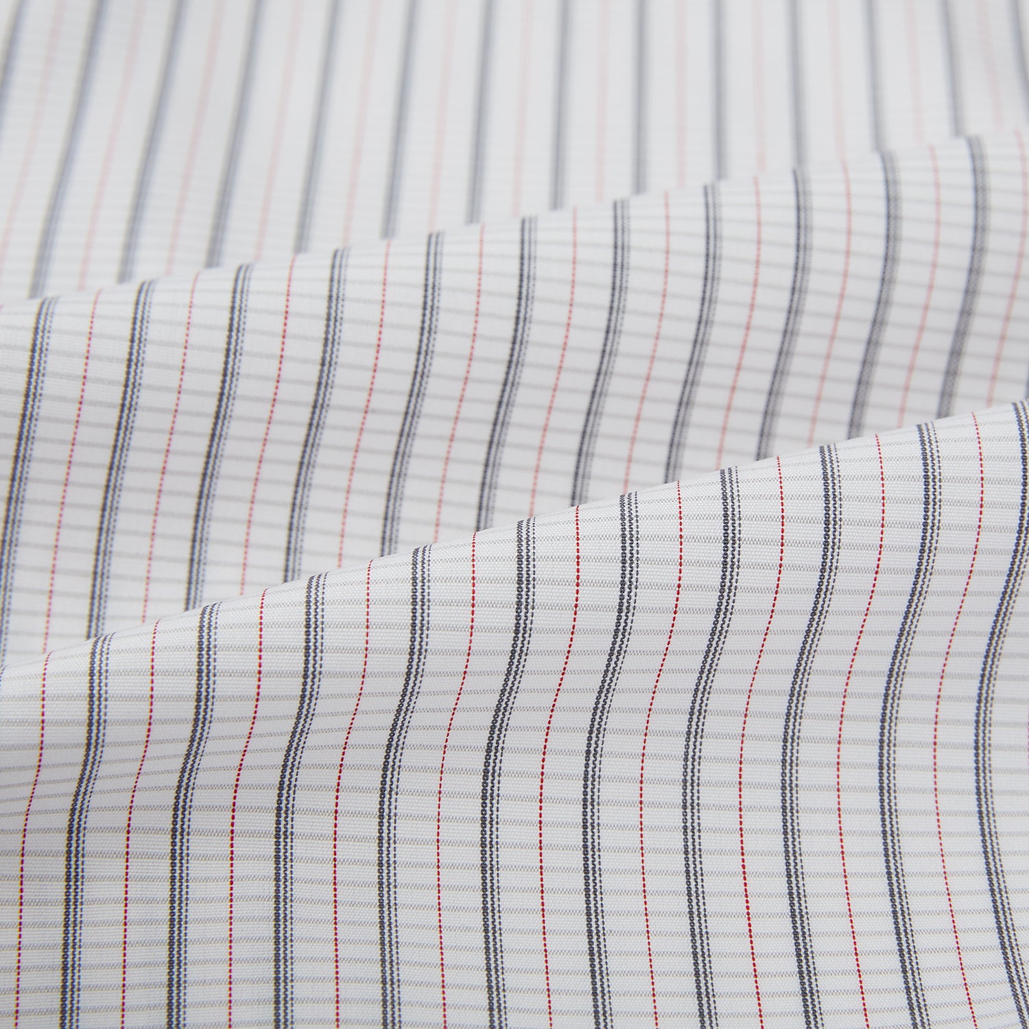 View 8 of product A red and navy graph check Westminster shirt by Turnbull & Asser with a formal collar and tailored fit, featuring a button-up front and buttoned cuffs, laid flat on a white background.