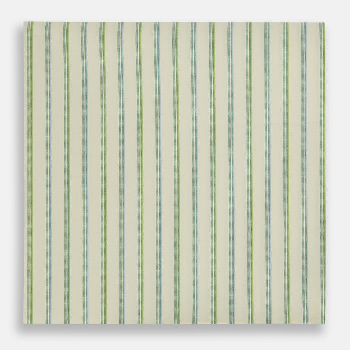 Hand Rolled Green Double Stripe Handkerchief
