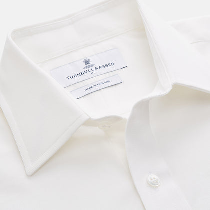 White Cotton Weekend Fit Langston Shirt Image 2