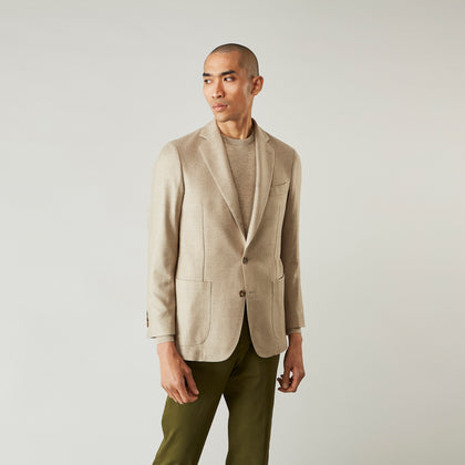 Beige Wool, Silk and Cashmere Bern Jacket Image 6