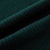 View 3 of product The Turnbull & Asser Forest Green and Charcoal Fretwork Cashmere Knitted Scarf, featuring a subtle geometric pattern, is neatly folded and knotted against a plain white background.