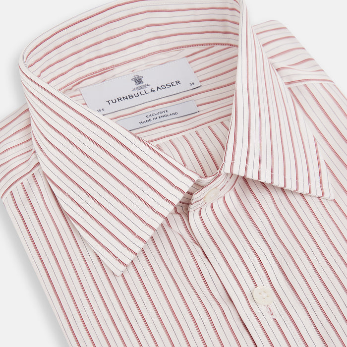 Red Multi Ticking Stripe Mayfair Shirt Image 1