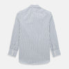View 3 of product The Azzurro Multi Check Westminster Shirt by Turnbull & Asser is a long-sleeve, button-up with a white base and blue and gray checks, displayed flat against a white background.