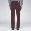 View 3 of product A pair of Purple 5 Pocket Jeans by Turnbull & Asser, featuring a straight-leg, high-waisted design with front and back pockets, displayed against a plain white background.
