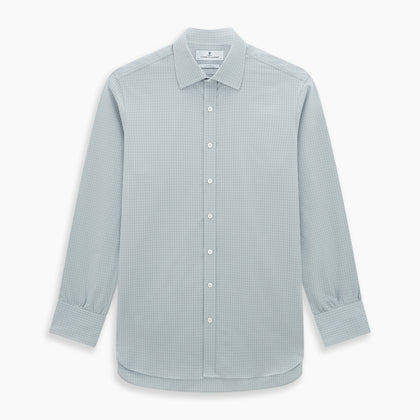 Pale Blue Fine Check Mayfair Shirt Image 6