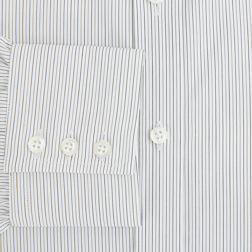 Midnight Blue and Grey Fine Stripe Mayfair Shirt