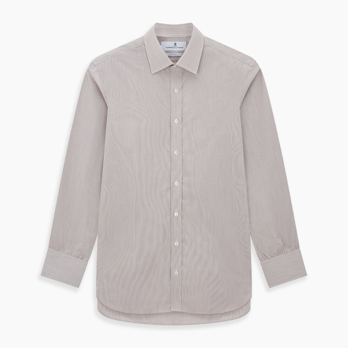 Burgundy Hairline Stripe Mayfair Shirt Image 6