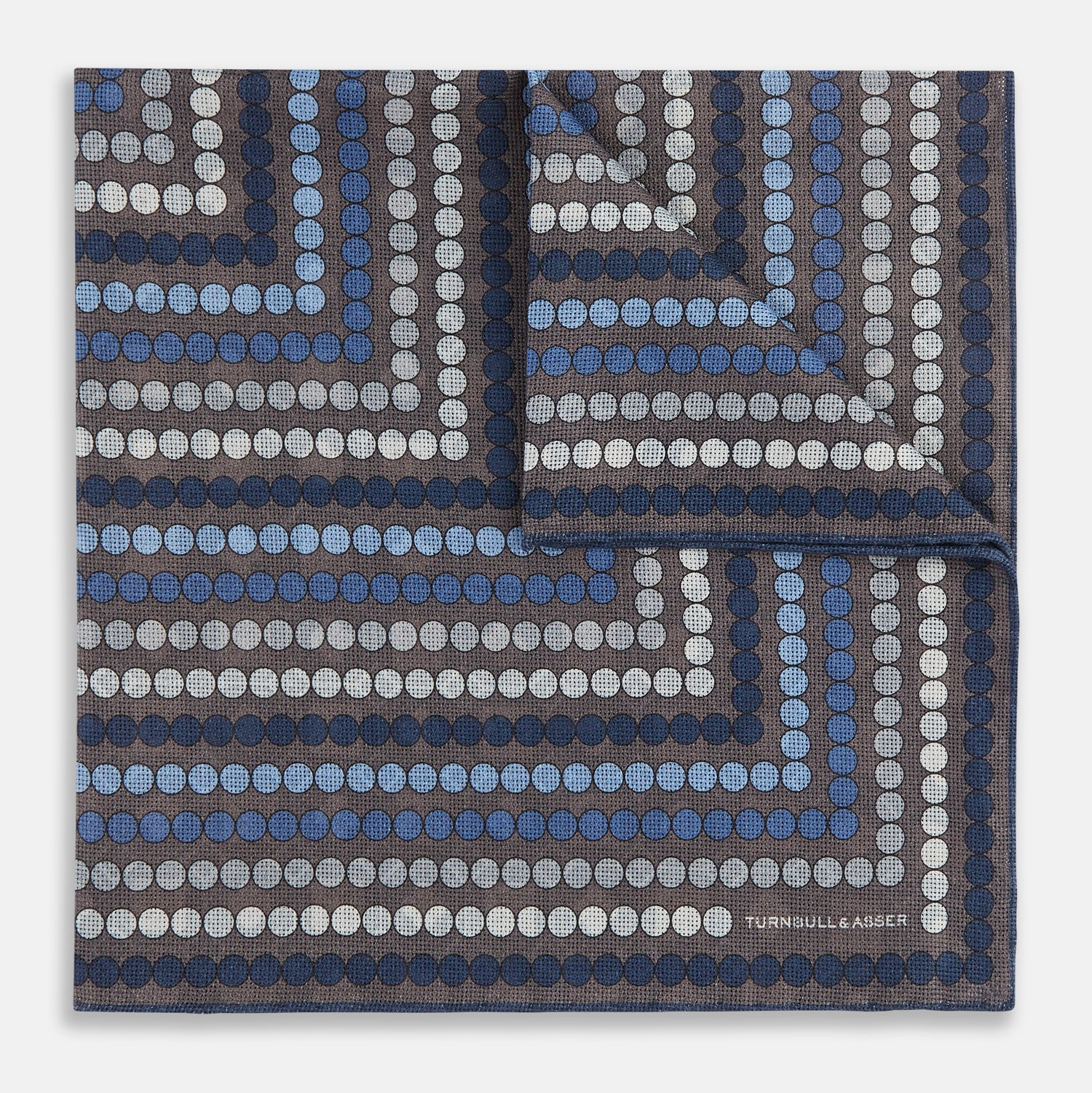 Image 6 of product Ash Dots and Floral Tile Double-Sided Silk Pocket Square