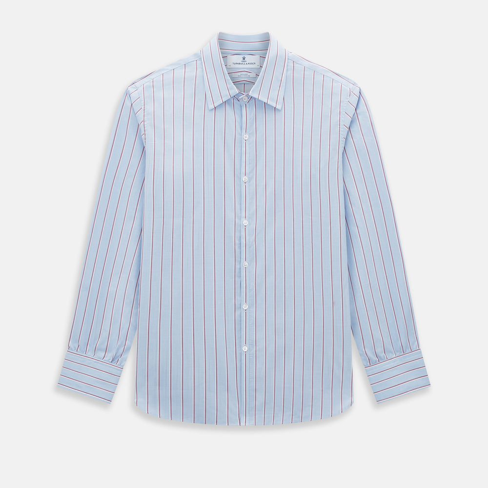Blue and Burgundy Multi-Stripe Westminster Shirt