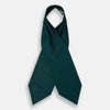View 2 of product The Turnbull & Asser Turquoise and Forest Green Micro Dot Silk Cravat features a refined micro dot pattern, adding sophisticated style to formal looks. Displayed on a white background.