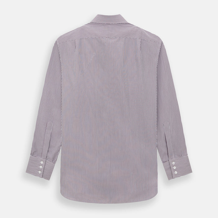 Burgundy Shadow Stripe Mayfair Shirt Image 2