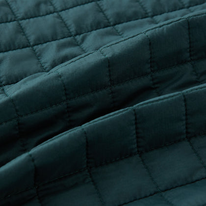 Forest Green Double-Breasted Quilted Gilet Image 3