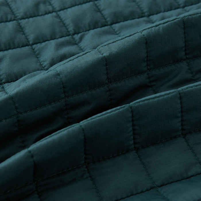 Forest Green Double-Breasted Quilted Gilet Image 3