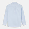 Pale Blue Stripe Weekend Fit Hayne Shirt With Dorset Collar And 1-Button Cuffs